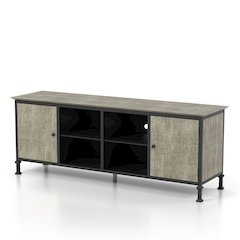 Ronda Industrial Wood 72-Inch TV Stand in Gray