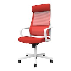 Tilah Metal and Mesh Adjustable Office Chair in Red