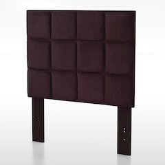 Hellan Fabric Upholstered Twin Headboard in Purple