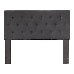 Warscher Fabric Full/Queen Tufted Headboard in Gray
