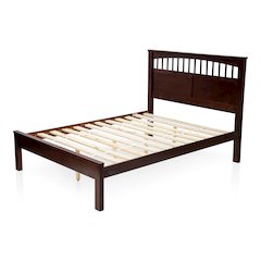 Victa Transitional Wood Platform Twin Bed in Cherry