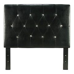 Kylen Faux Leather Headboard in Black