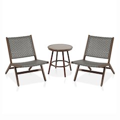 Haft Aluminum Indoor and Outdoor 3pc Table and Chair Set