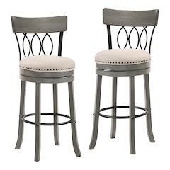 Beka Wood 29-inch Swivel Bar Stool (Set of 2)
