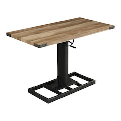 Ziaz Metal Adjustable Standing Desk with USB in Sand Black