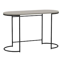 Wasiri Wood Writing Desk in Black and Light Gray