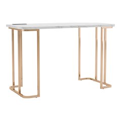 Trentin Contemporary Metal Writing Desk with USB