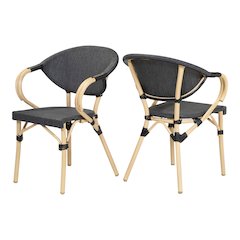 Borda Aluminum Patio Arm Chair (Set of 2)