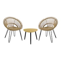 Burkina 3-Piece Aluminum Outdoor Bistro Set