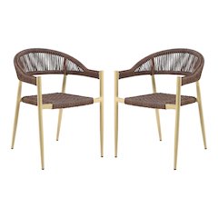 Clark Aluminum Patio Dining Chair (Set of 2)