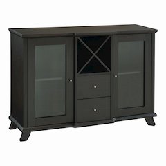 Anglex Wood Buffet with Wine Rack in Cappuccino