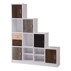Newark Contemporary Wood Multi-Cube Bookcase in White