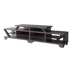 Dixon Rustic Wood 82-Inch TV Stand in Distressed Gray