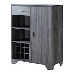 Morchi Modern Wood 12-Bottle Buffet in Dark Gray