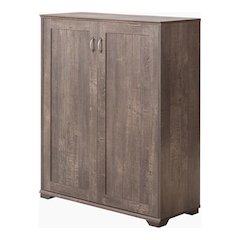 Lucile Wood Shoe Cabinet with 5-Shelf in Walnut Oak