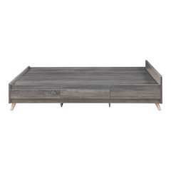 Terra Culpa Gray Wood Frame Full Platform Bed with Storage