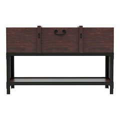 Alda Wood Lift Top Console Table in Vintage Walnut