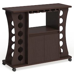 Milan Modern Wood Buffet with Wine Rack in Espresso