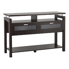 Tayler Contemporary Wood Storage Console Table in Espresso