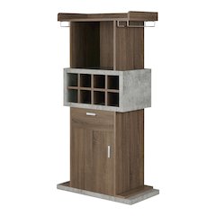 Orville Modern Wood Multi-Storage Buffet in Chestnut Brown