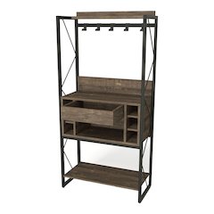 Viven Wood Multi-Storage Baker's Rack in Oak