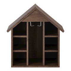Bales Rustic Wood 6-Bottle Wine Rack in Reclaimed Oak
