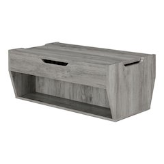 Edwards Wood Lift-Top Coffee Table in Vintage Gray