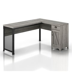 Willetts L-Shape Particle Board 1-Drawer Computer Desk with Storage