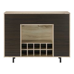 Tarian Wood 10-Bottle Buffet Server in Natural Oak