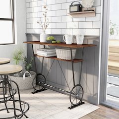 Cera Metal 1-Shelf Bar Table