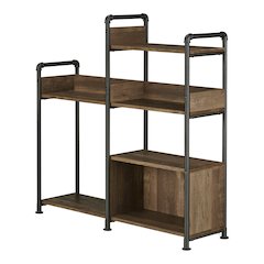 Gaile 6-Shelf Wood Adult Bookcase, Reclaimed Oak