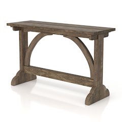 Linx Rustic Wood Rectangle Console Table in Reclaimed Oak