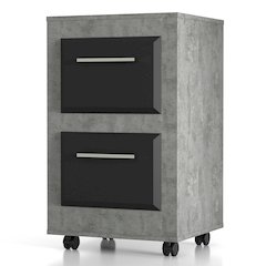Kettering 2-Drawer Wood File Cabinet with Caster, Cement