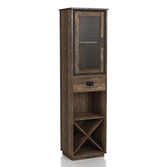 Scandi Wood Tower Cabinet