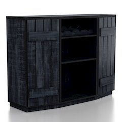 Kyro Multi-Storage Wood Rustic Navy Blue Buffet with Doors