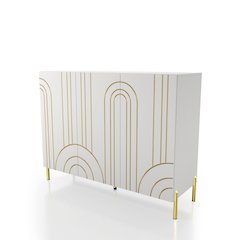 Taos White Wood Buffet Console Sideboard Cabinet