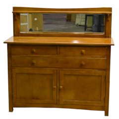 Mission Buffet Cabinet with Mirror - Michael's Cherry- 50"