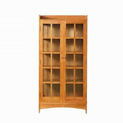 Mission Oak Display China Cabinet / Bookcase - Michael's Cherry - 39"W