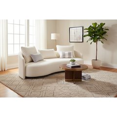 Serene Outdoor Sofa 91" – Cream Bouclé All-Weather