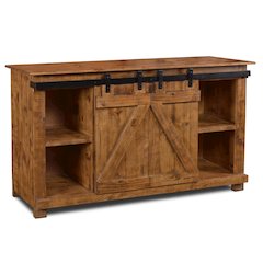Westgate 60" Sliding Barn Door TV Stand - Light Brown