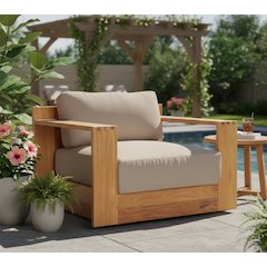 Imperial Grove Outdoor Solid Teak Wood Revolving Chair