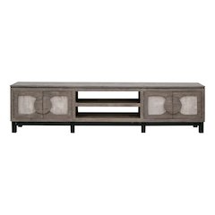 Malta 4 doors and Shelves TV Stand - 92.50" - Gray Finish