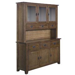 Mission 6 Door & 6 Drawer China Cabinet - Walnut - 59"