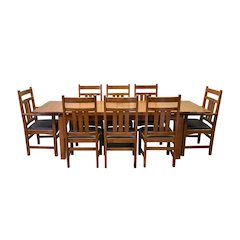 Mission Stow Leaf Table With #401 Chair Dining Set - Light Oak