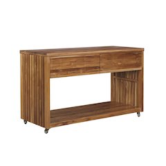 Imperial Grove Outdoor Solid Teak Wood Kitchen Island