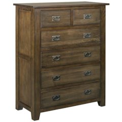 Mission 6 Drawer Dresser - Walnut