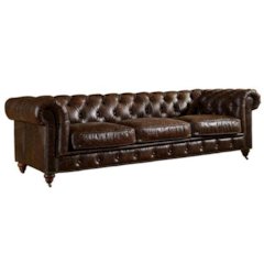 Century Chesterfield Sofa - Dark Brown Leather