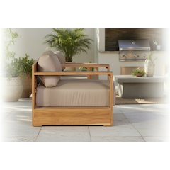 Imperial Grove Outdoor Solid Teak Wood Revolving Chair