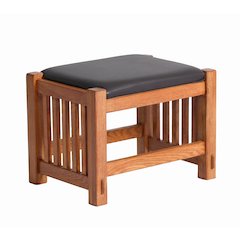 Mission Oak Foot Stool - Spindles - Michael's Cherry