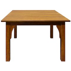 Mission Style White Oak Square Dining Table - Michael's Cherry